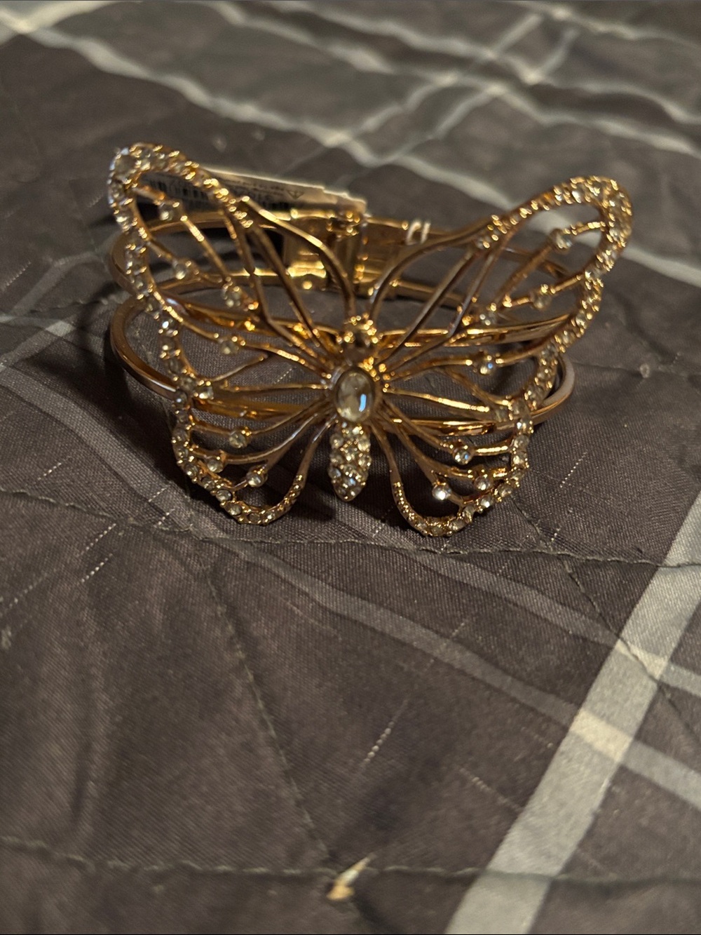 NWT Dillards Gold Butterfly Crystal Cuff Bracelet - Women Jewelry